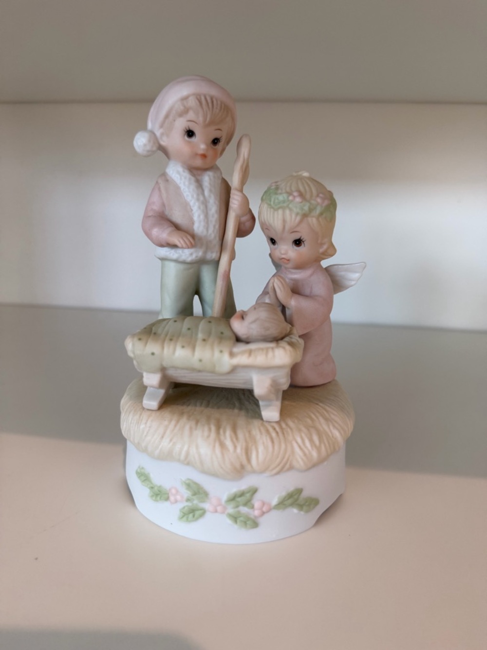 Vintage 1982 Lefton Christopher Collection Nativity Music Box Ave Maria Boxed